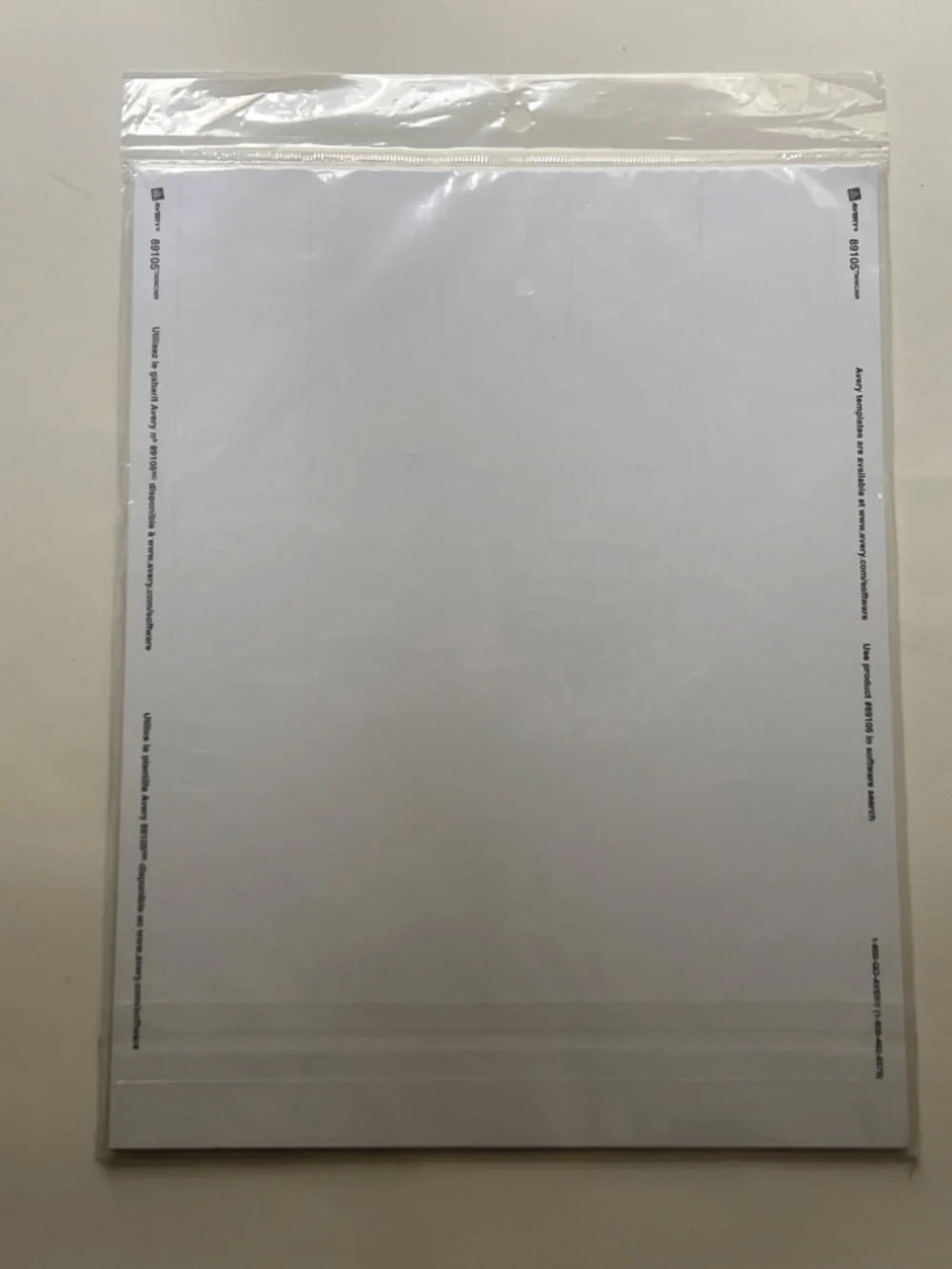 Brand New!!!!  5 sheets of Avery 1 1/2 inch Binder Folder Spine Inserts 25 total